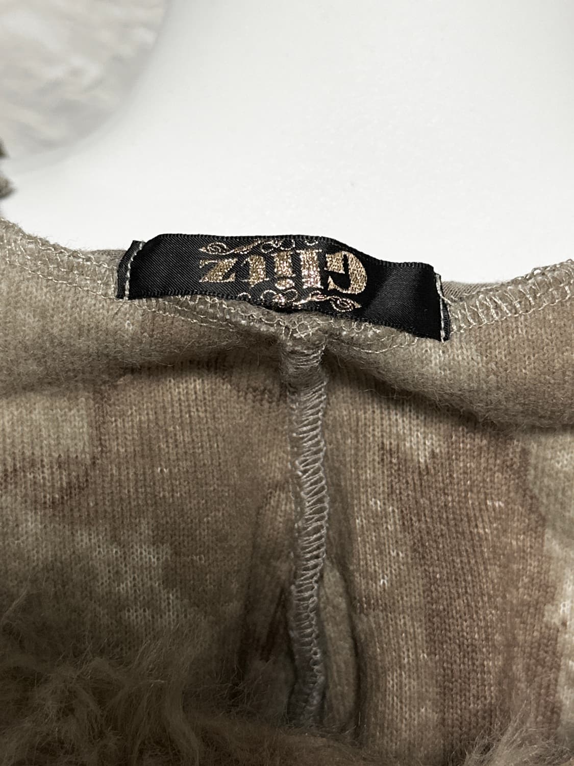 빈티지 glitz 글리츠 퍼 후드 슬리브리스 탑 상품이미지5