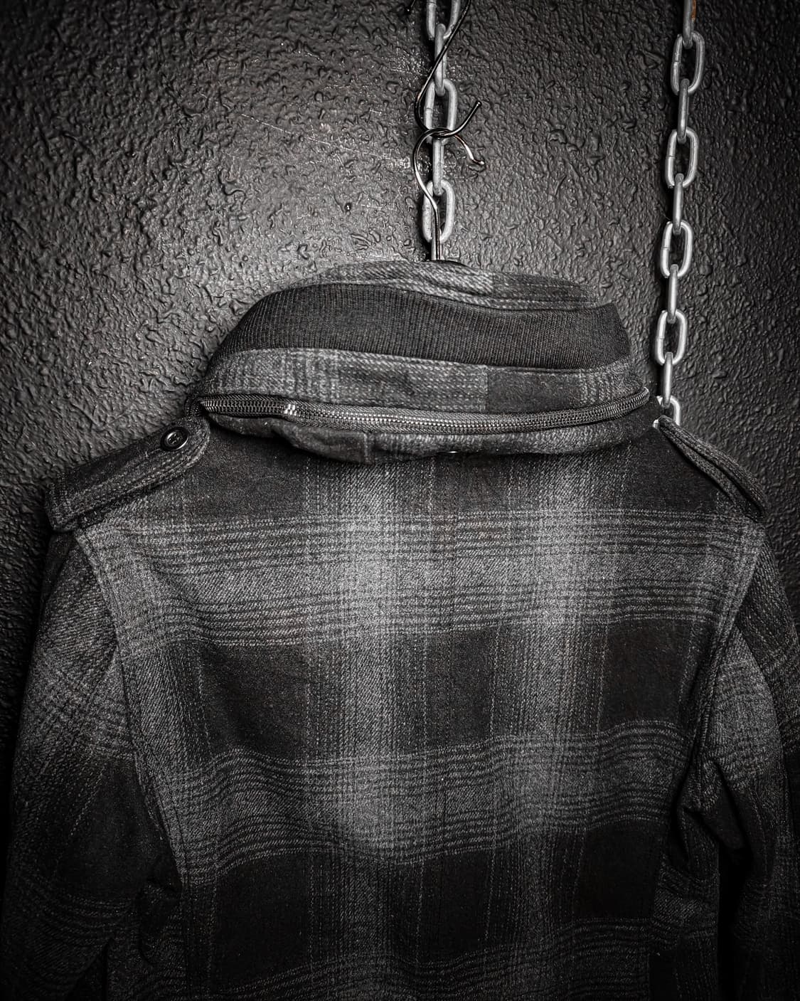 EVOLUTION – Gray Check Hooded Jacket 상품이미지8