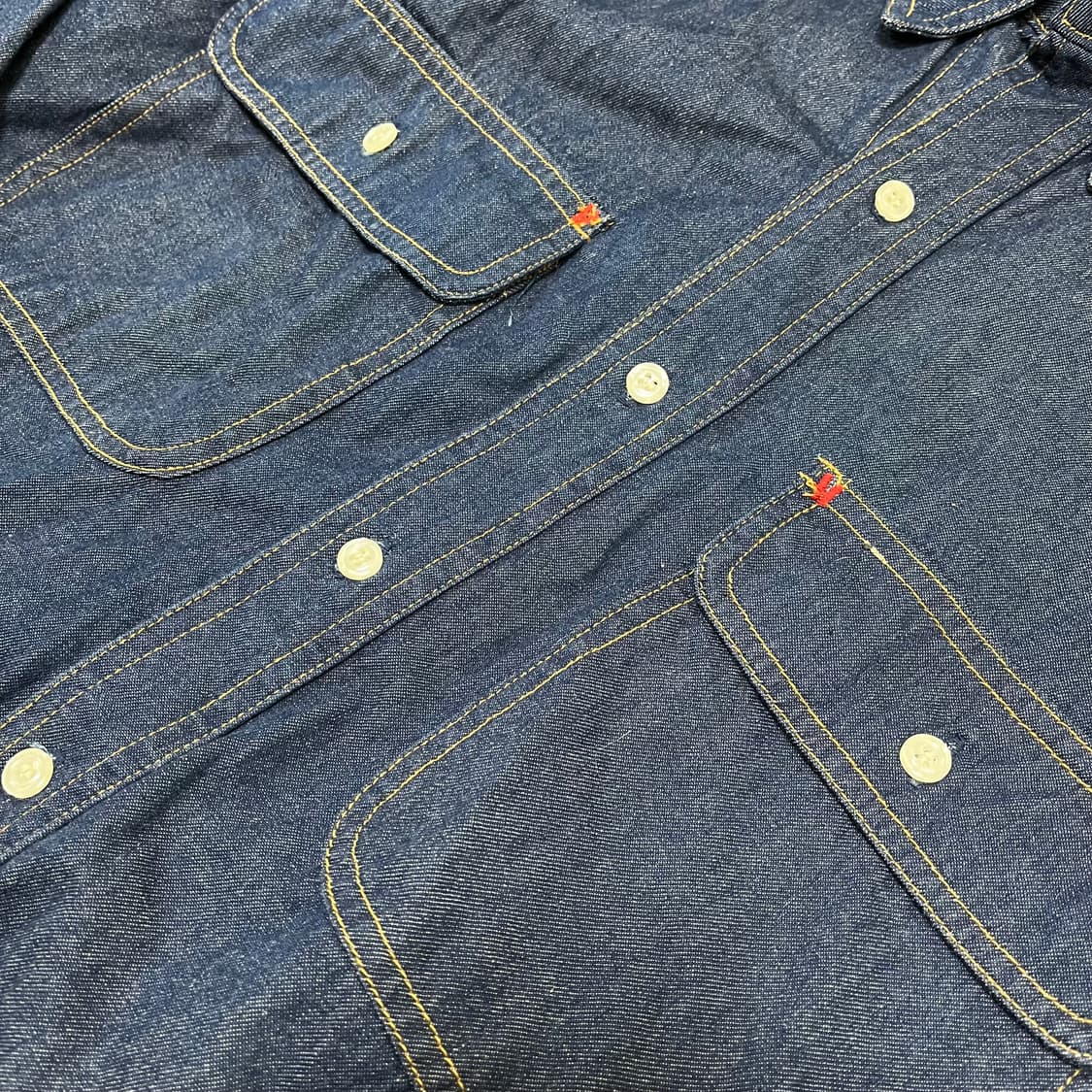 퍼슨스 스포츠 일본 빈티지 진청 데님 셔츠 M/95 상품이미지5