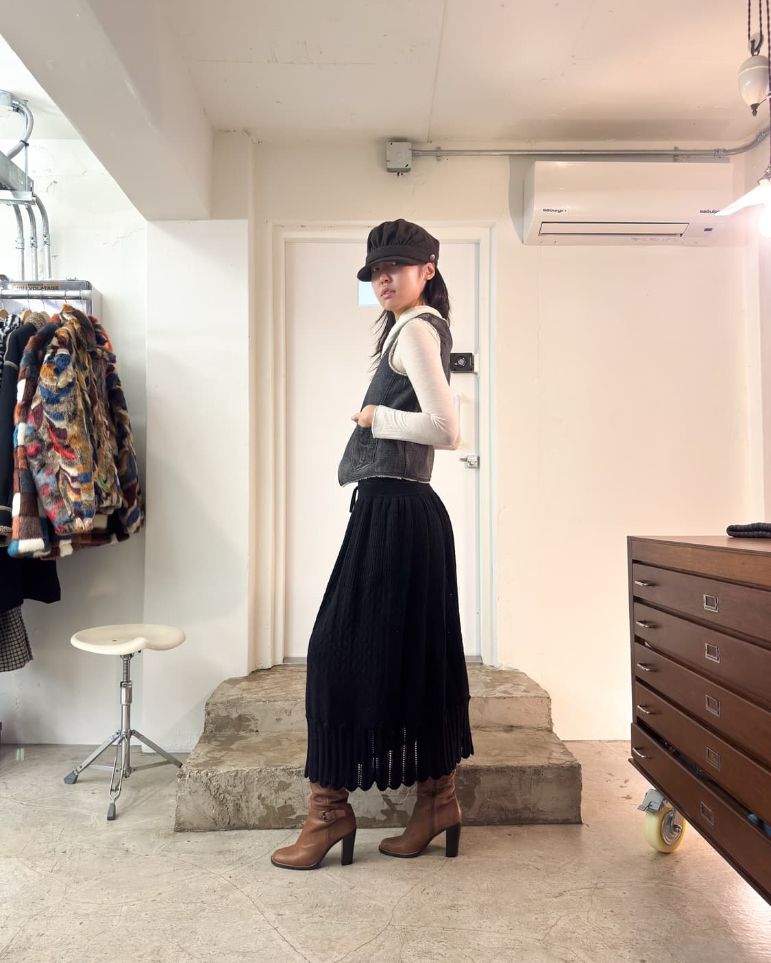 Comme des Garçons Knitted Skirt/ M 상품이미지1