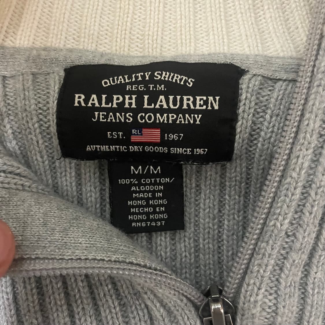 폴로 랄프로렌 니트 하프 짚업 M 상품이미지2