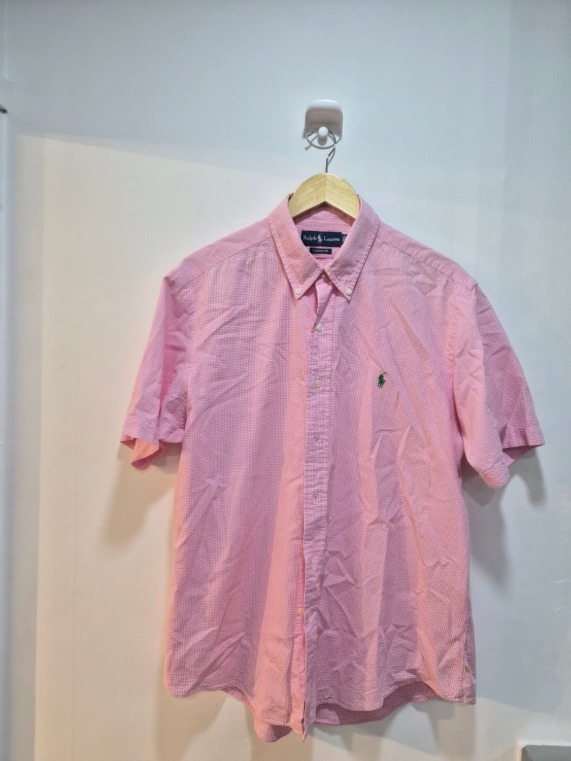 XL) 폴로 랄프로렌 00's 시어서커 반팔셔츠 팝니다 상품이미지1