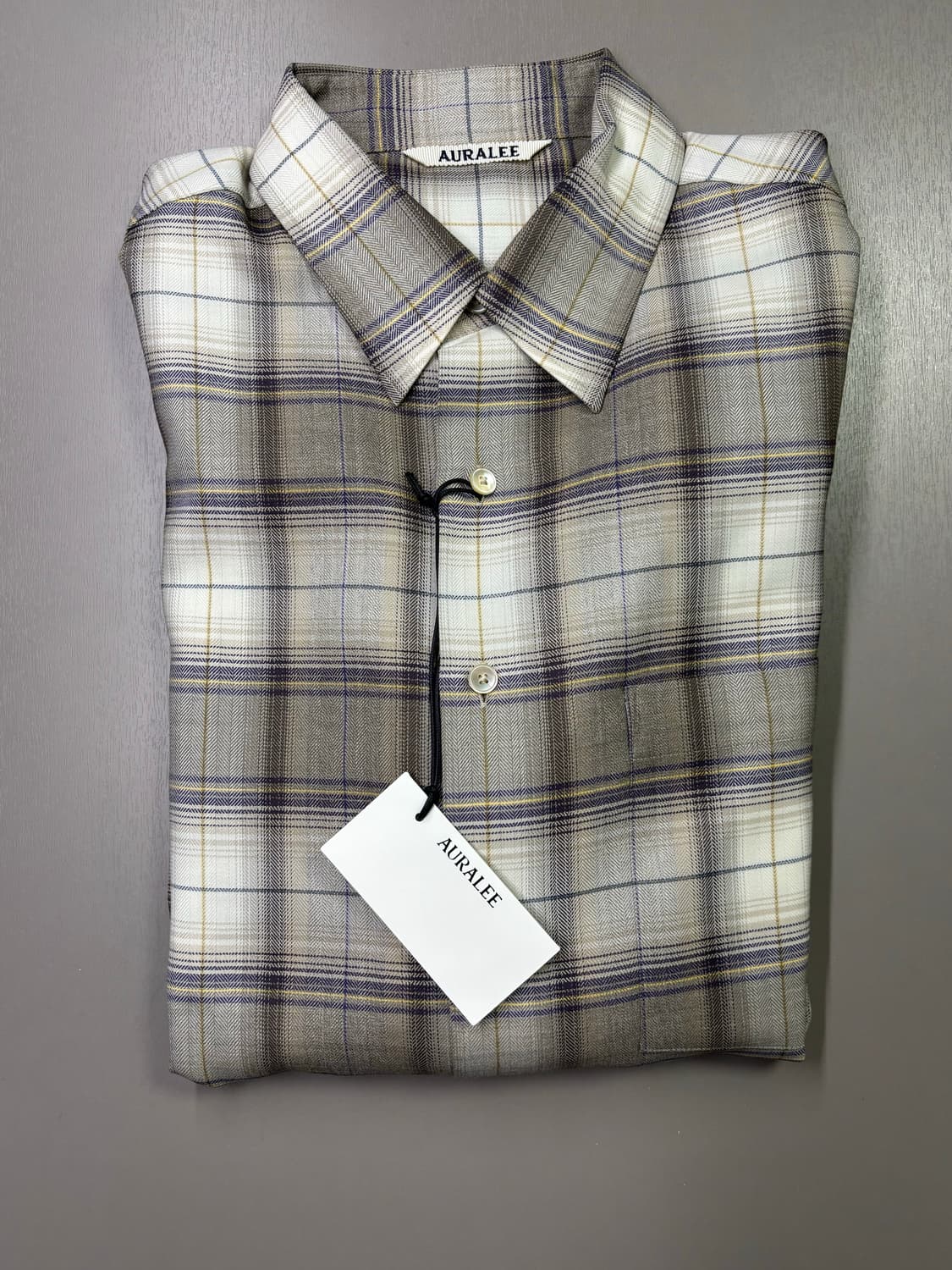 오라리 23aw 브라운 체크셔츠3사이즈 (택 있는 새제품) 상품이미지2