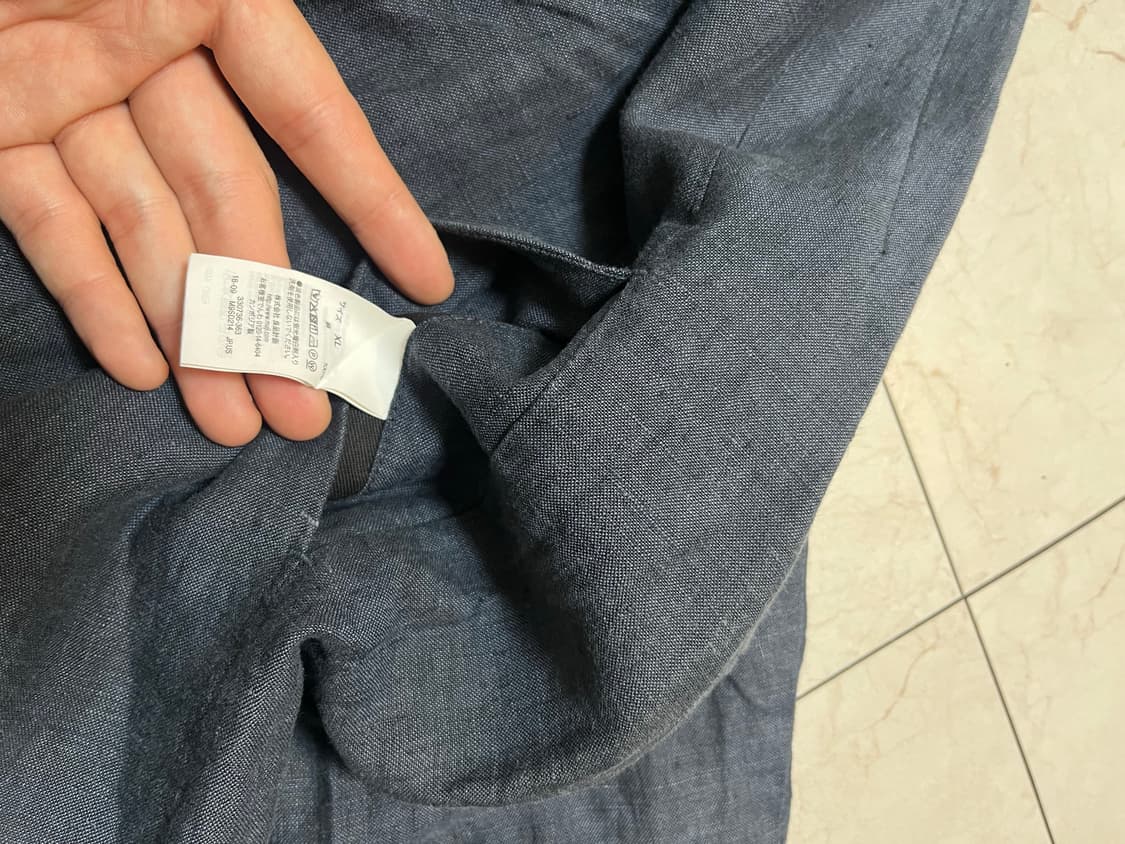 무인양품 더스티 블루 린넨 블레이저 XL 상품이미지5