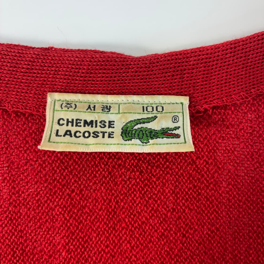 Lacoste  라코스테 레드 울 니트 가디건 상품이미지5