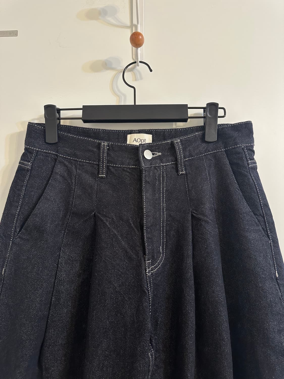 아옵트 투턱 와이드 데님 팬츠 / 인디고 상품이미지6