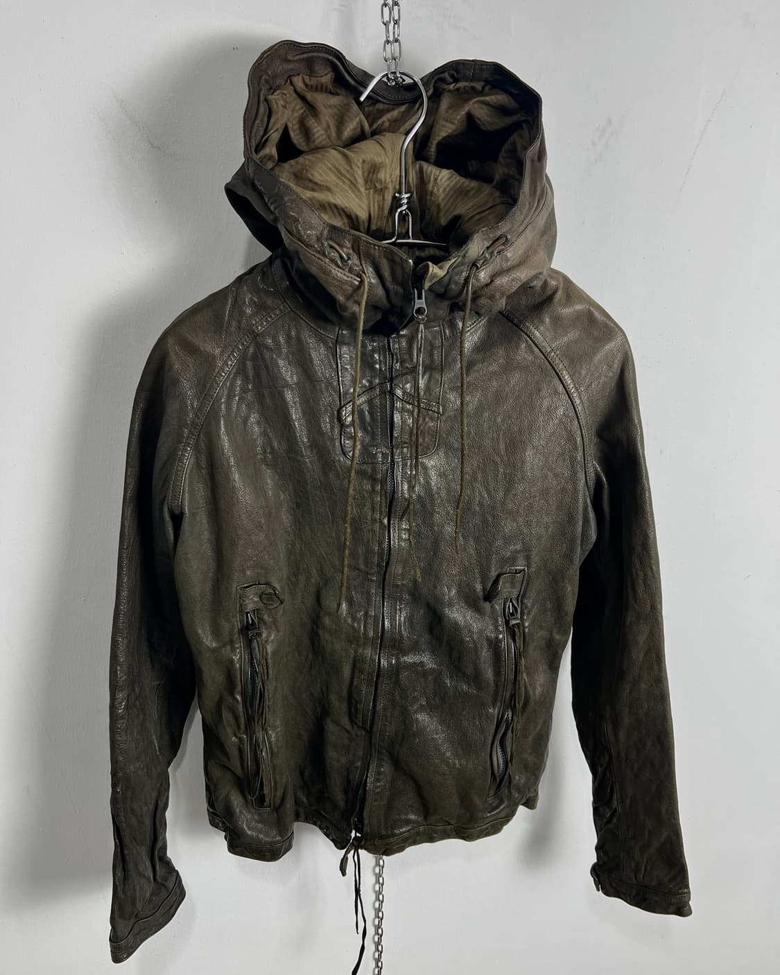 Christian Peau (크리스찬포) 하이넥 버팔로 레더 자켓 상품이미지1