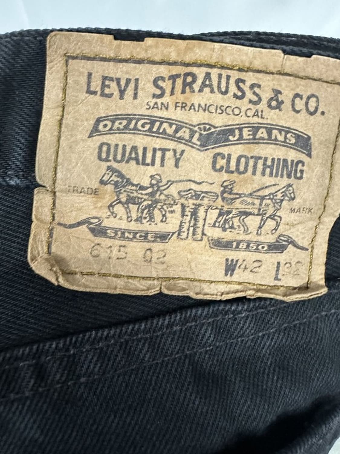 [W42L32] LEVI'S 리바이스615 90s 흑청 빈티지오렌지탭 상품이미지6