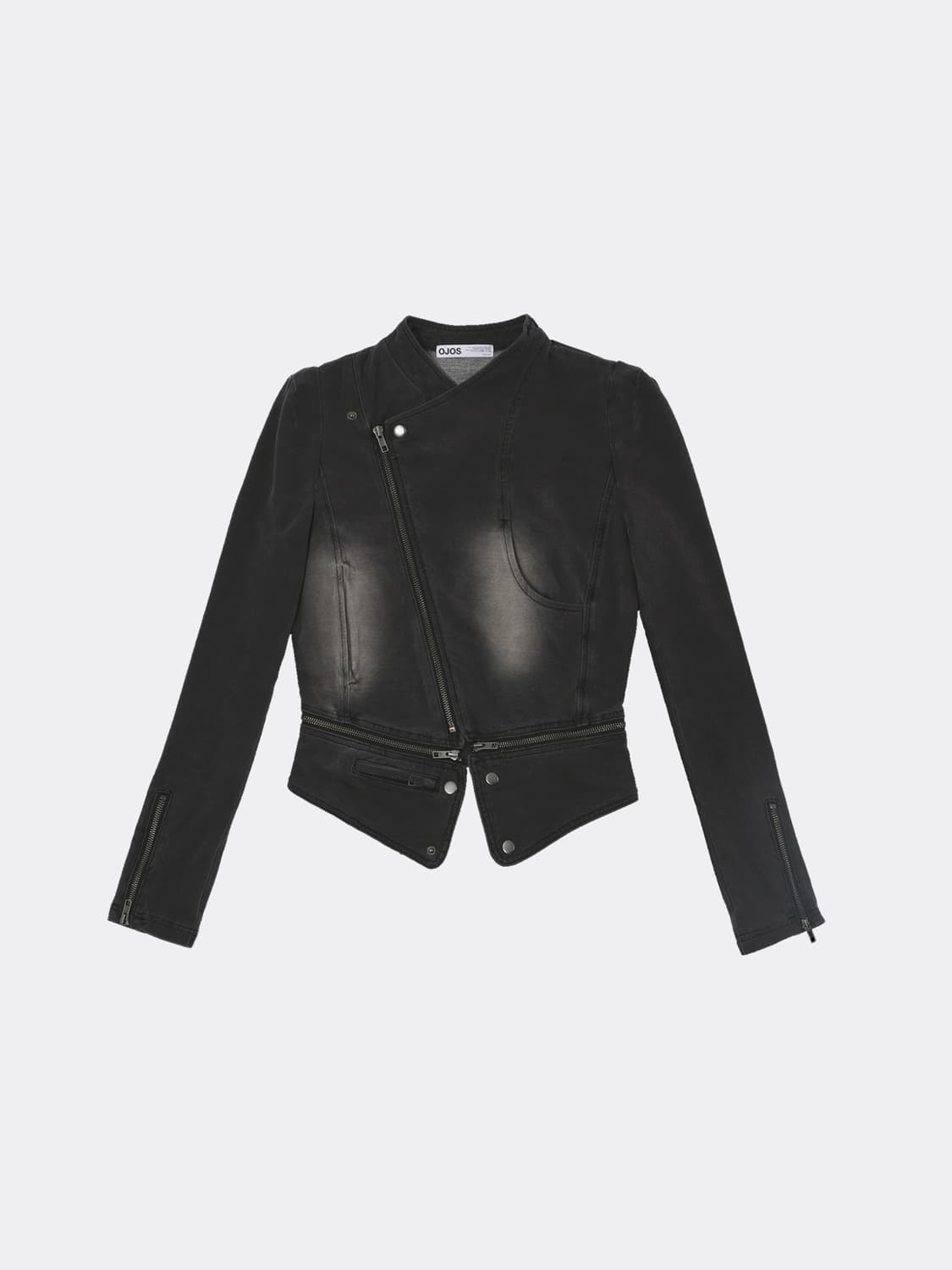 오호스 span denim rider jacket charcoal 상품이미지1