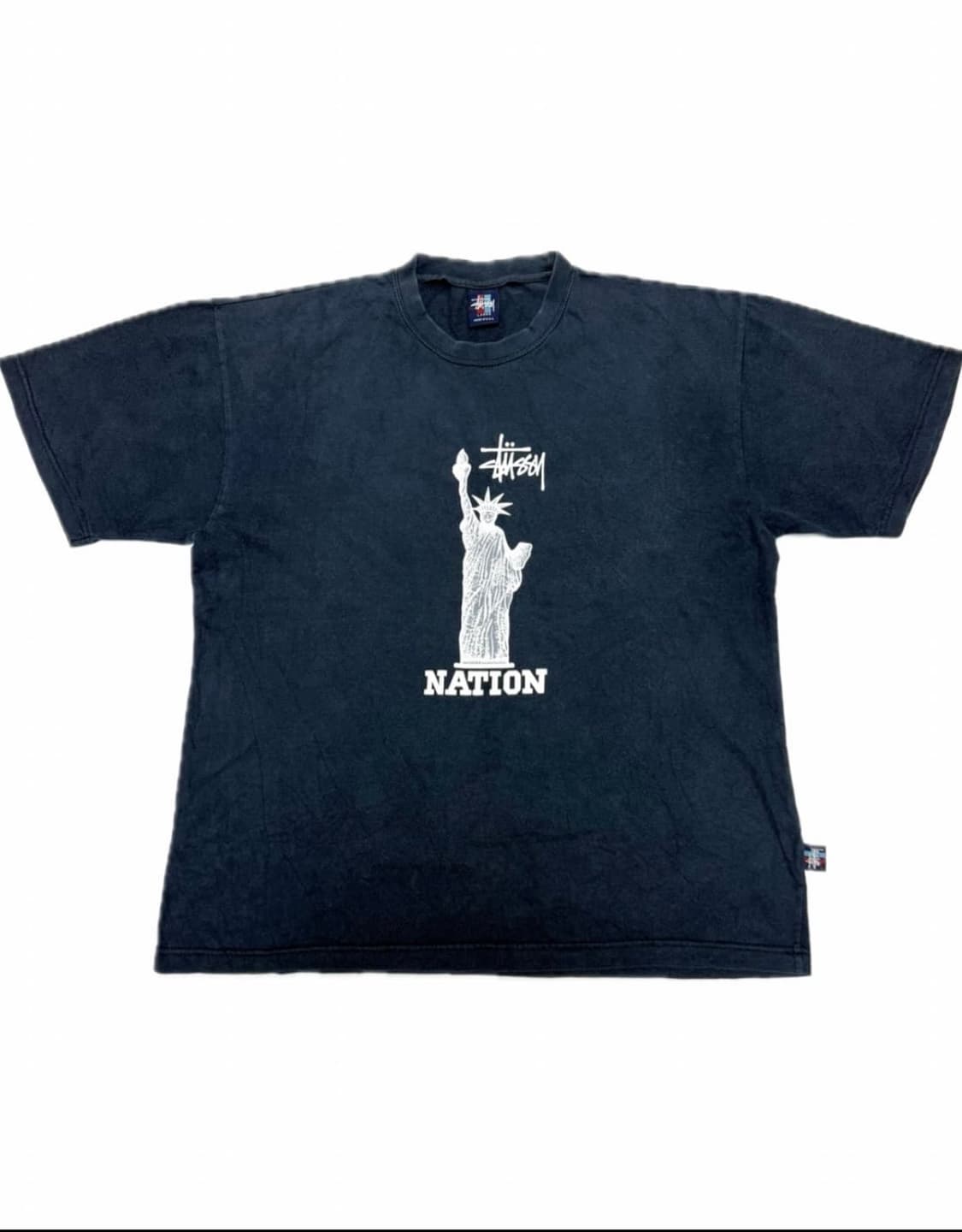 90s 스투시 자유의 여신상 스컬헤드 반팔 티셔츠 상품이미지1