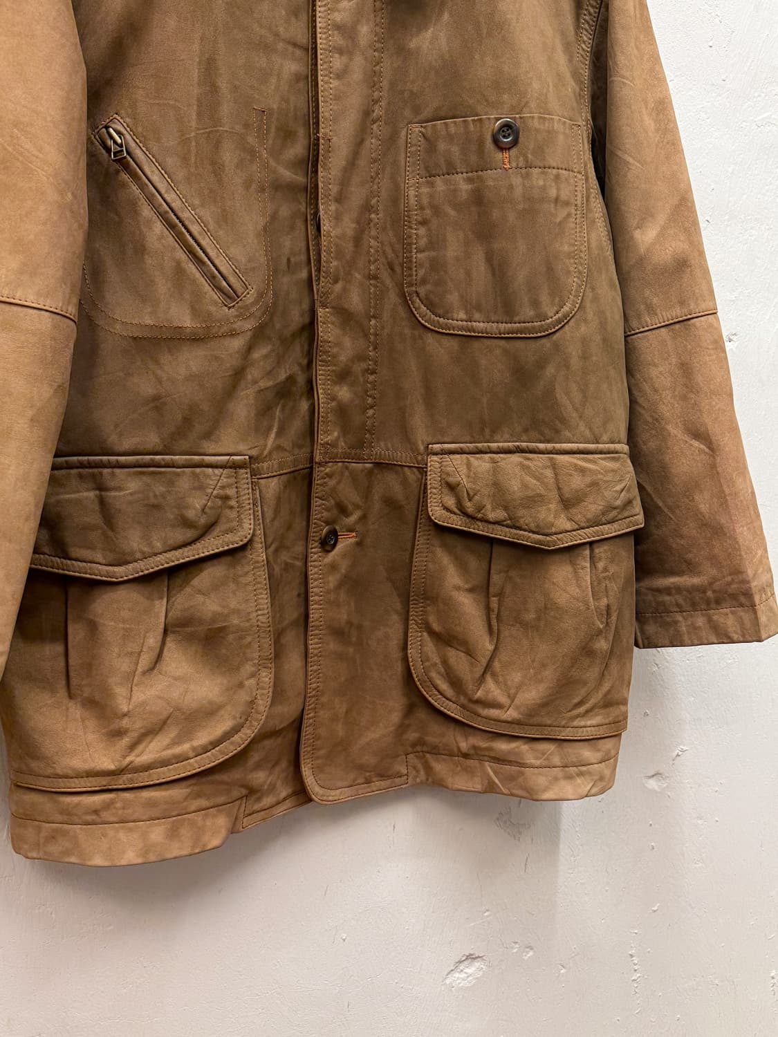 90s Intermezzo Cowhide Leather Field Jac 상품이미지3