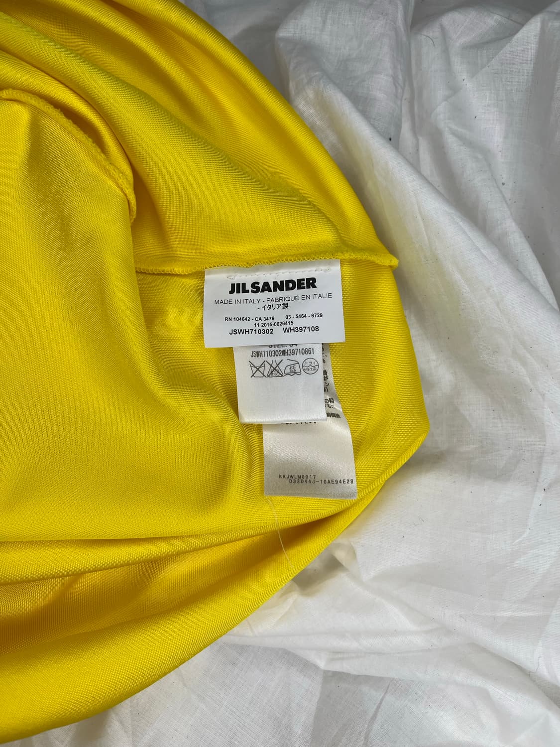 질샌더 15S/S 아카이브 옐로우 저지 롱 원피스 상품이미지5