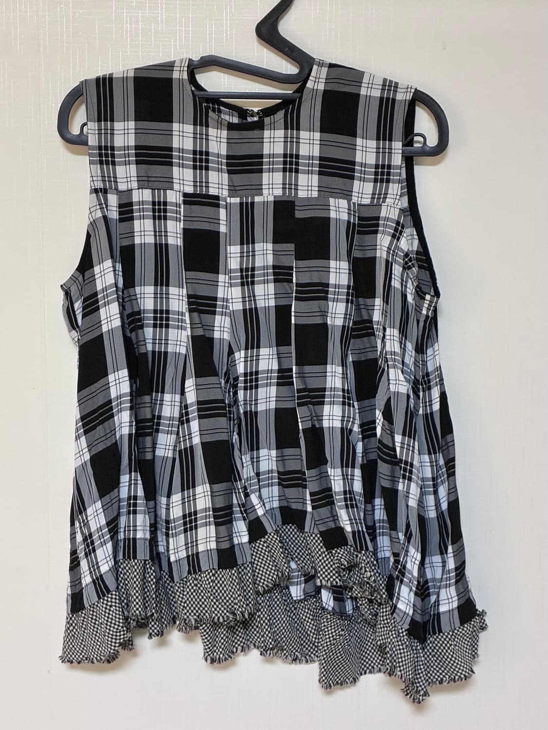 트리콧 꼼데가르송 체크 슬리브리스 상품이미지1