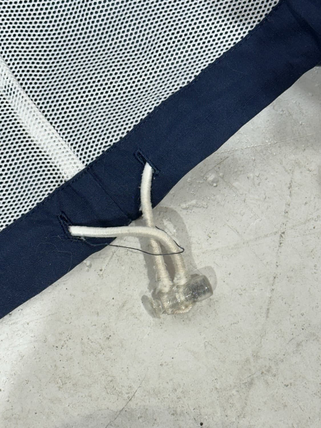 90s 아디다스 화이트 네이비 올드스쿨 바람막이 자켓 M 상품이미지9