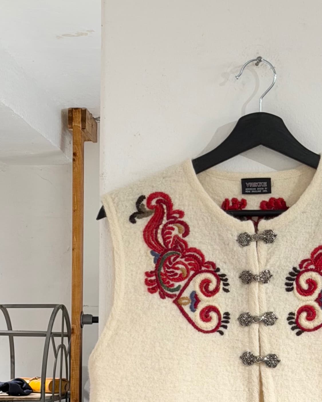 빈티지 아이보리 노르웨이 울 베스트 상품이미지2