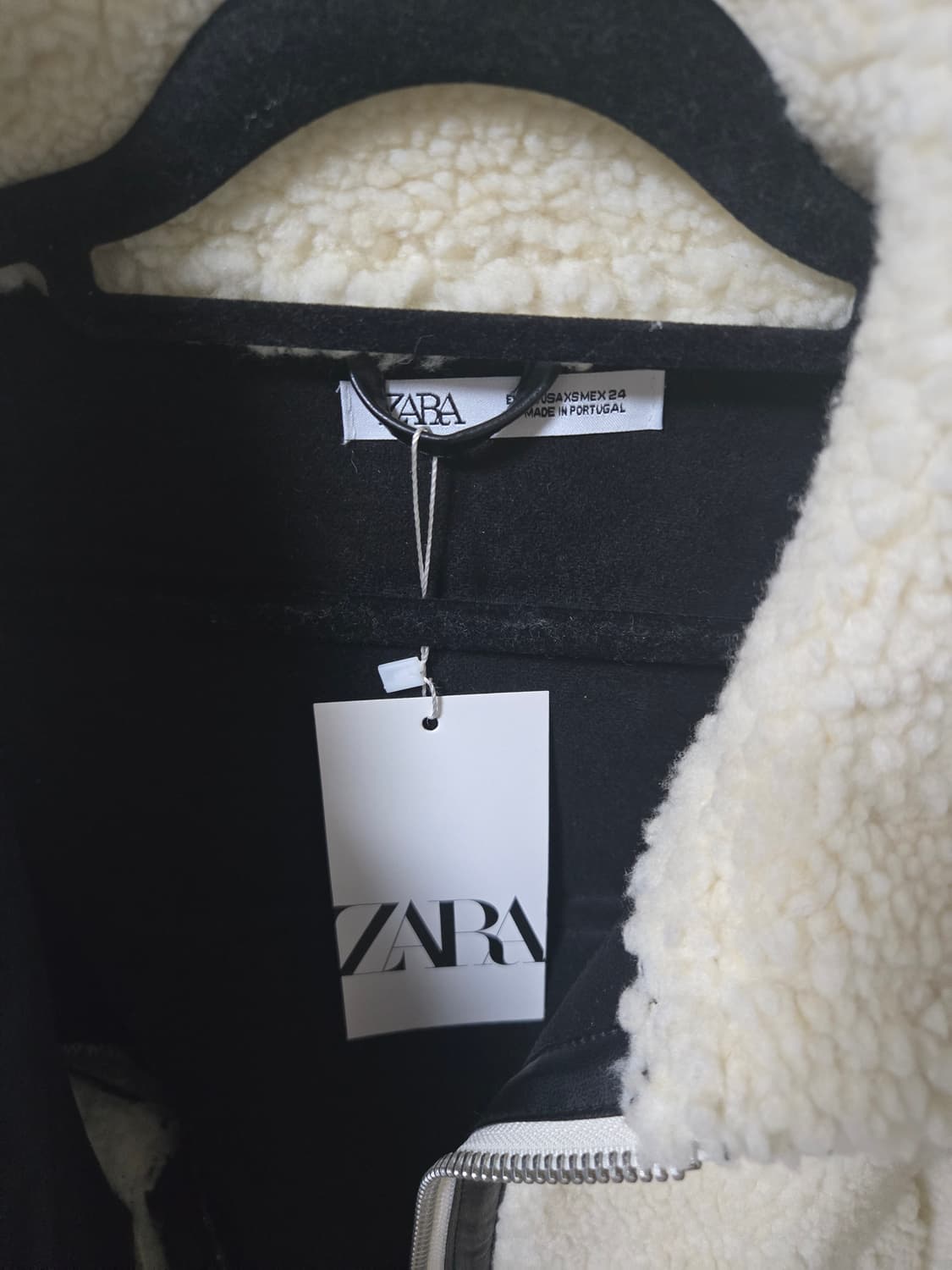 자라 무스탕 흰색 스타일 상품이미지2