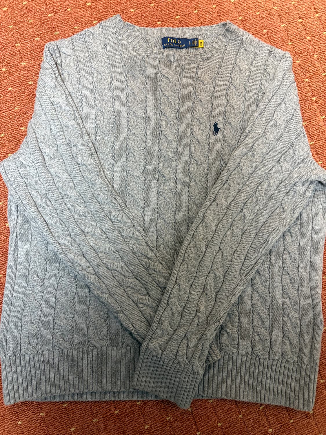 폴로 케이블니트 그레이 L 상품이미지1