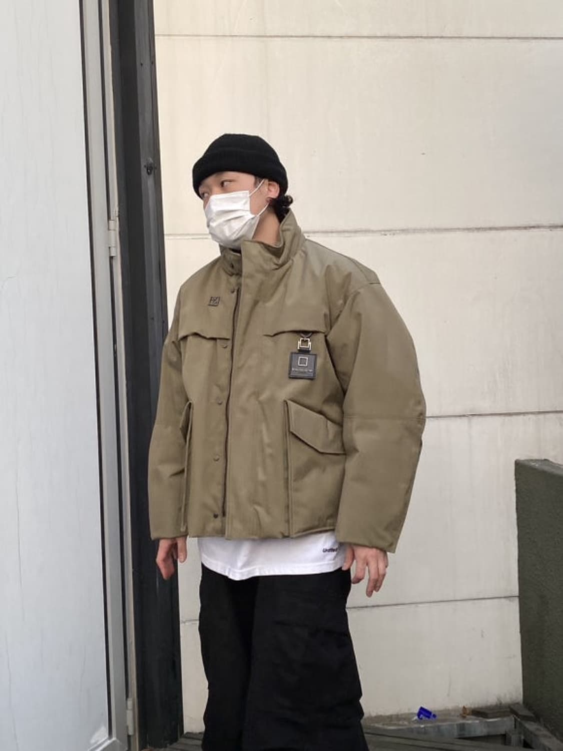 우영미 코듀라 패딩 베이지 48 상품이미지5