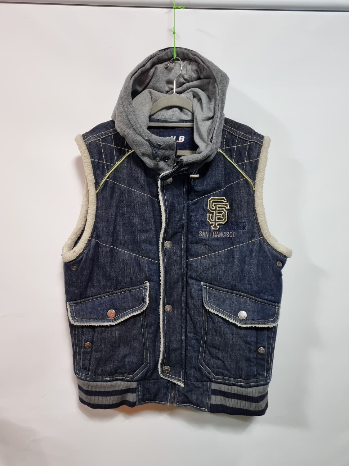 MLB 샌프란시스코 후드 데님 조끼 100 상품이미지1