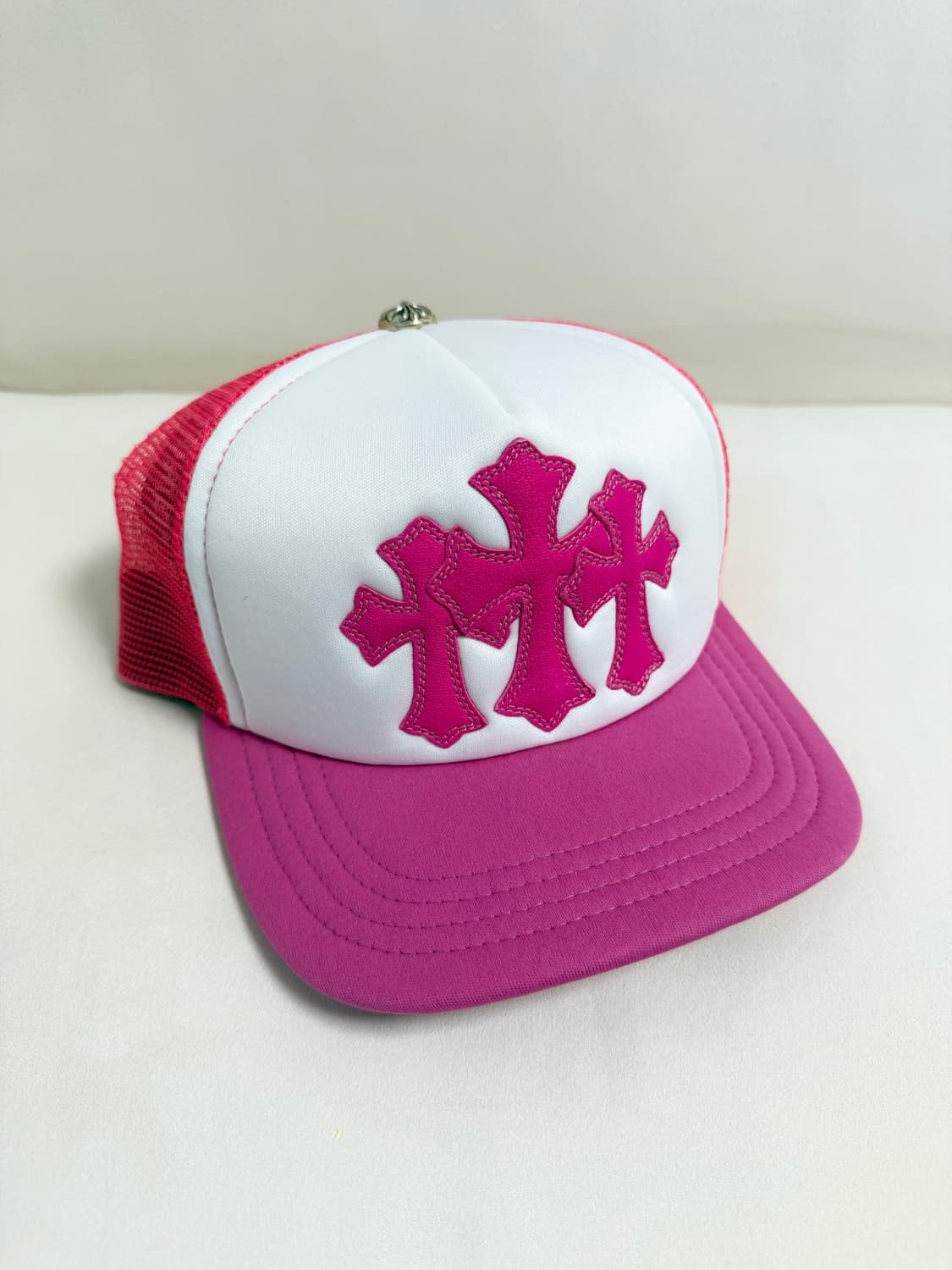 크롬하츠 트리플 크로스패치 핑크 트러커 캡 (모자)  상품이미지2