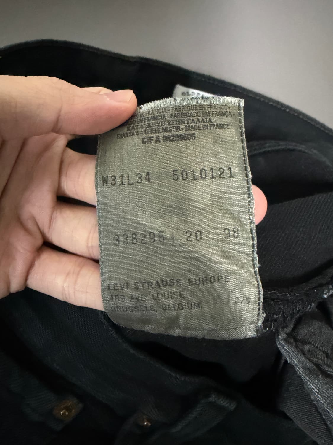 올드파크 리바이스 웨스턴 블랙 데님 진 상품이미지4