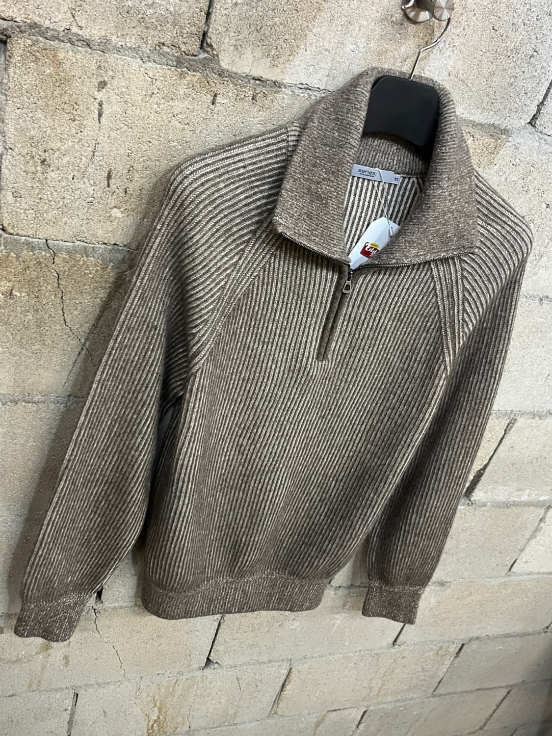 시리즈 골지 하프집업 울 골지 니트 상품이미지4