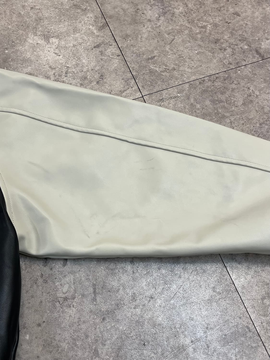 파르티멘토 배색 레더 자켓 블랙 S #csz2641 상품이미지10