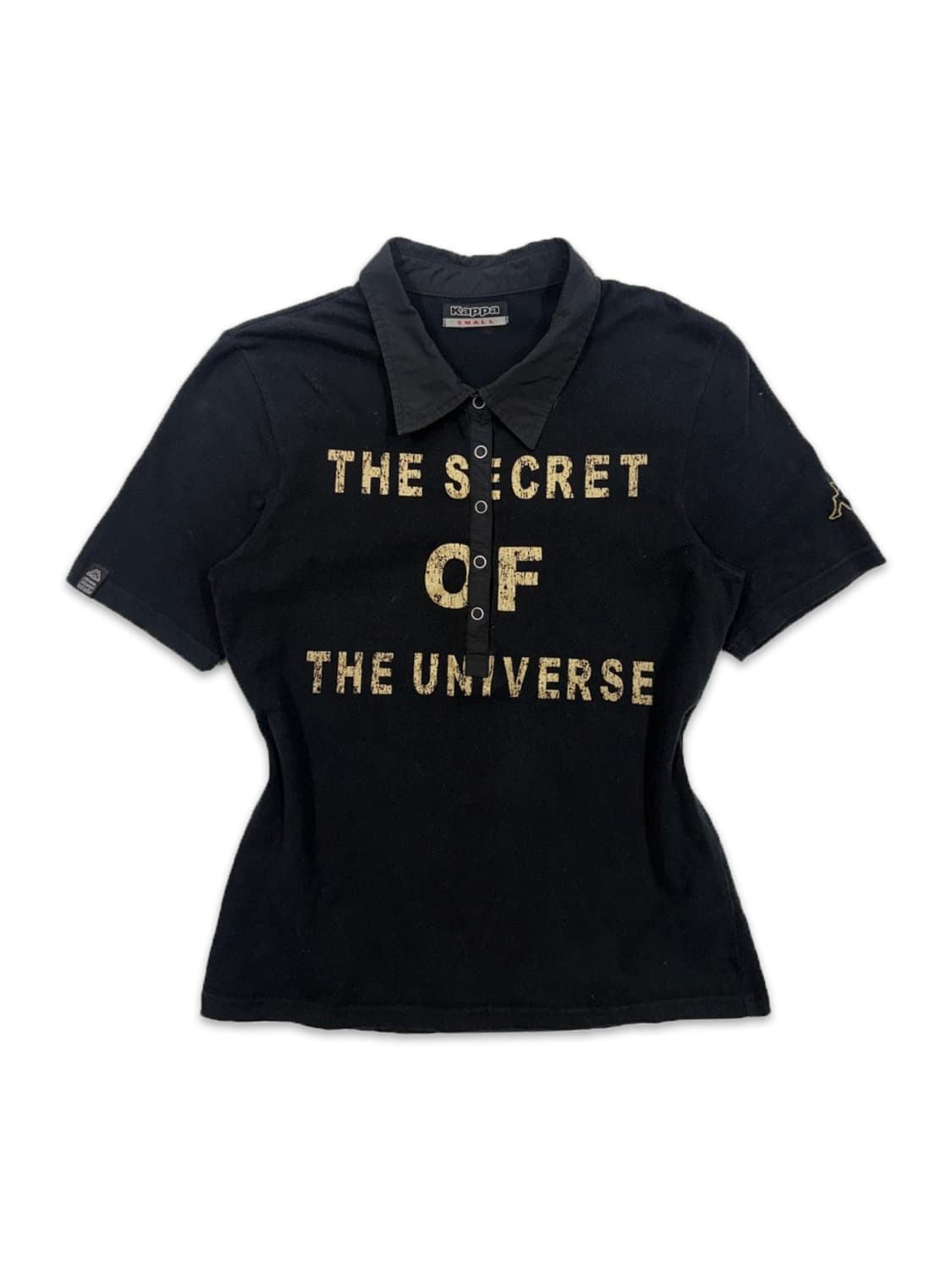 빈티지 KAPPA 레터링 하프 단추 반팔티 상품이미지1