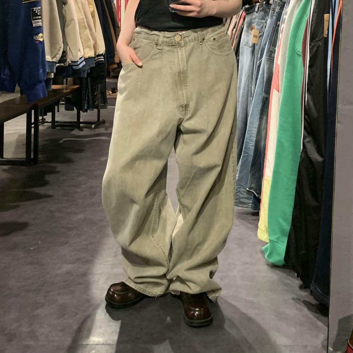 [IM] vtg 라이트 워싱 힙합 데님 팬츠 상품이미지4