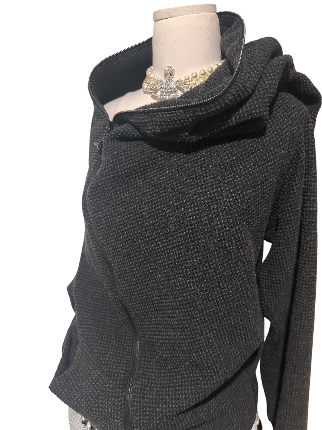 비비안웨스트우드 orb지퍼 비대칭 후드집업 상품이미지3