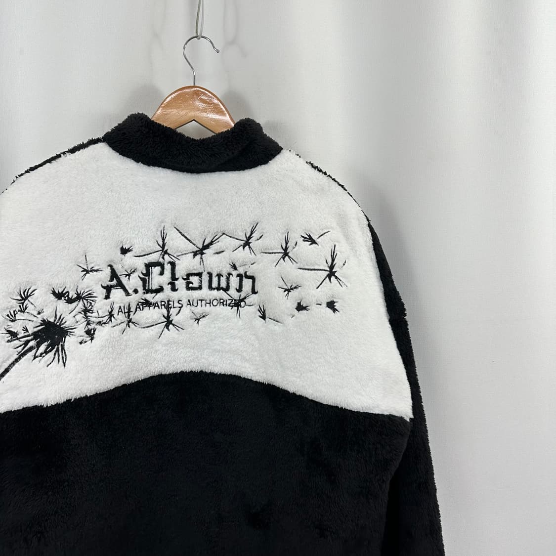   ACLOWN 남자 퍼 집업자켓 블랙 M 상품이미지5