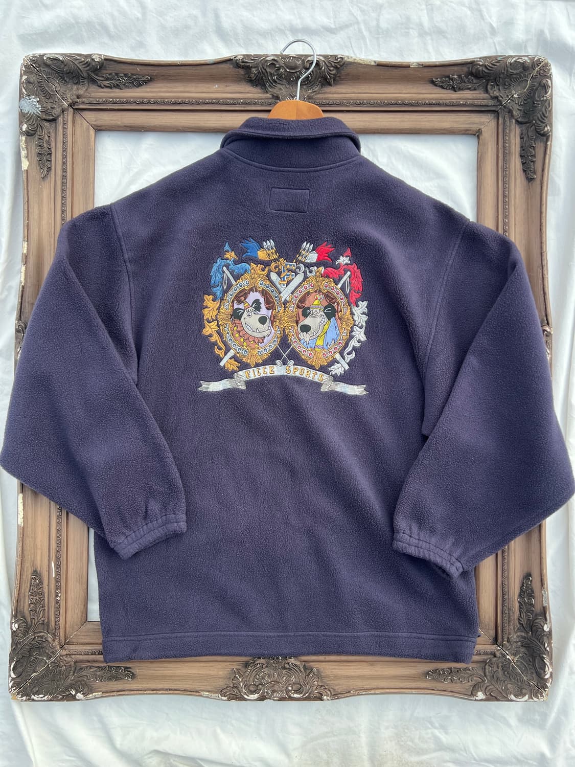 네이비 플리스 집업 자켓 (자수 그래픽) 상품이미지2