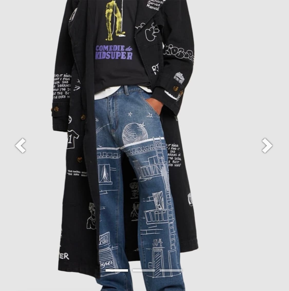 키드슈퍼 자수데님 팬츠 상품이미지1