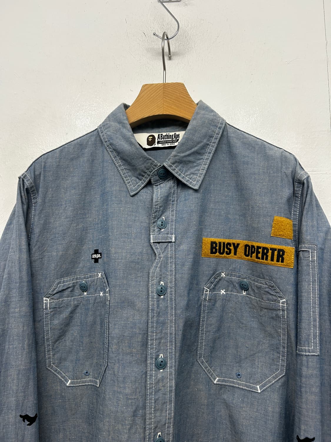 BAPE 베이프 샴브레이 셔츠 BUSY OPERTR 상품이미지2