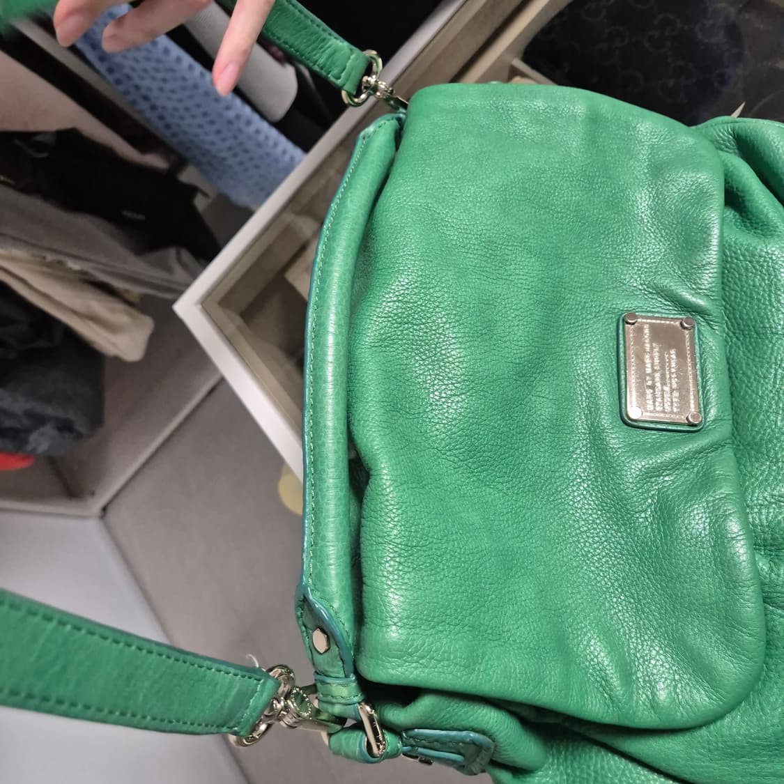 [정품] 마크바이마크제이콥스 클래식 큐 베이비 에이든 토트&숄더백 (그린 상품이미지3