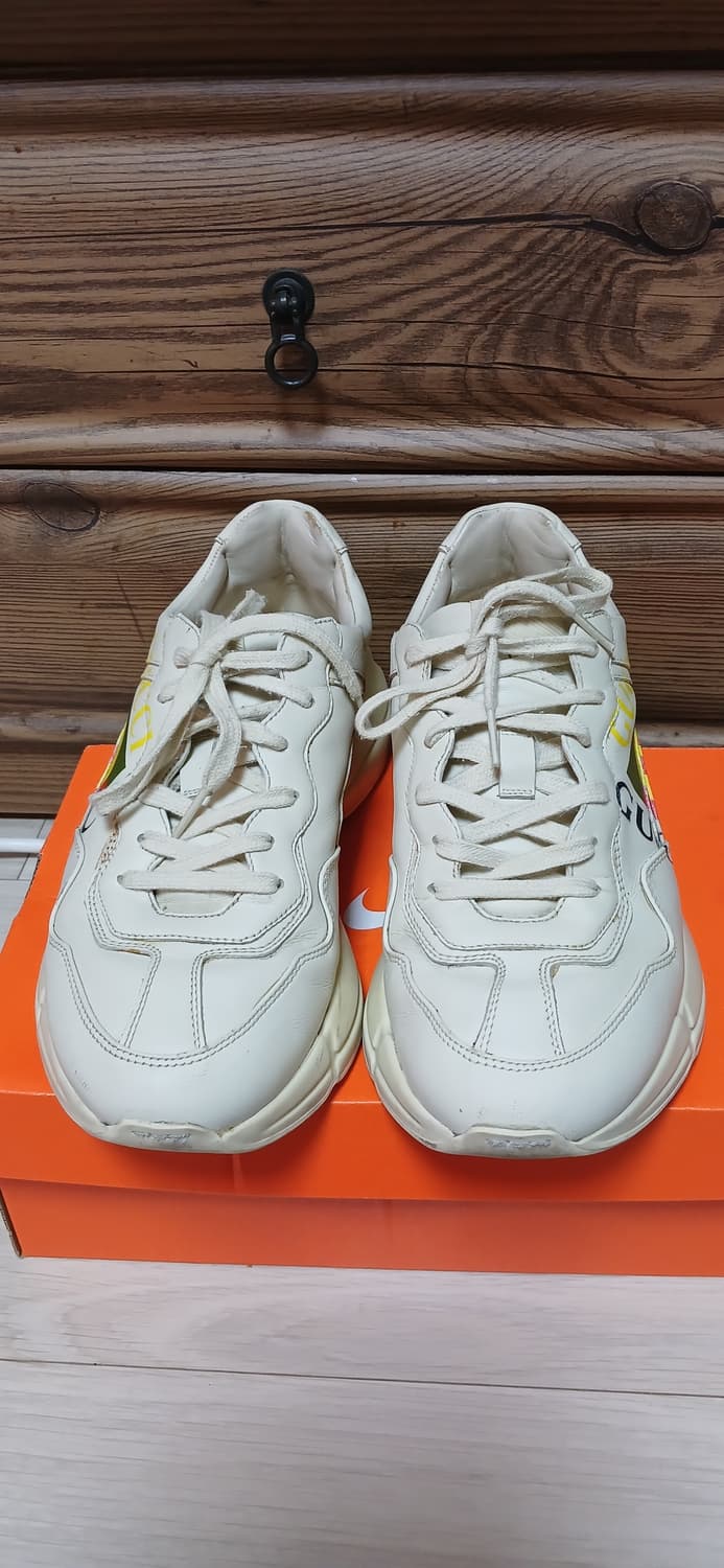 정품 구찌 라이톤 레더 스니커즈(260mm)  상품이미지1