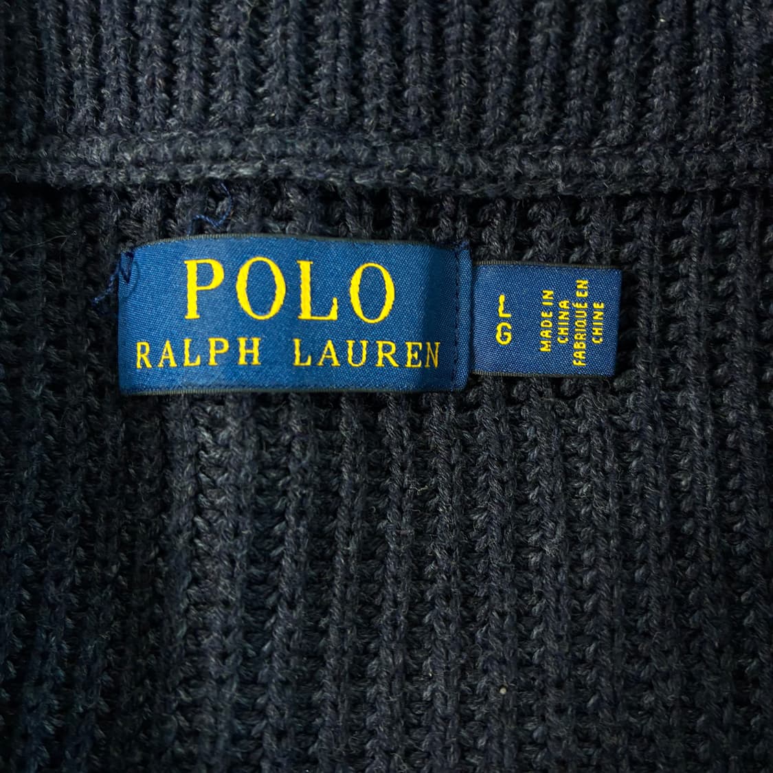 Polo  폴로 랄프로렌 자수 코튼 네이비 숄카라 니트 가디건 상품이미지4