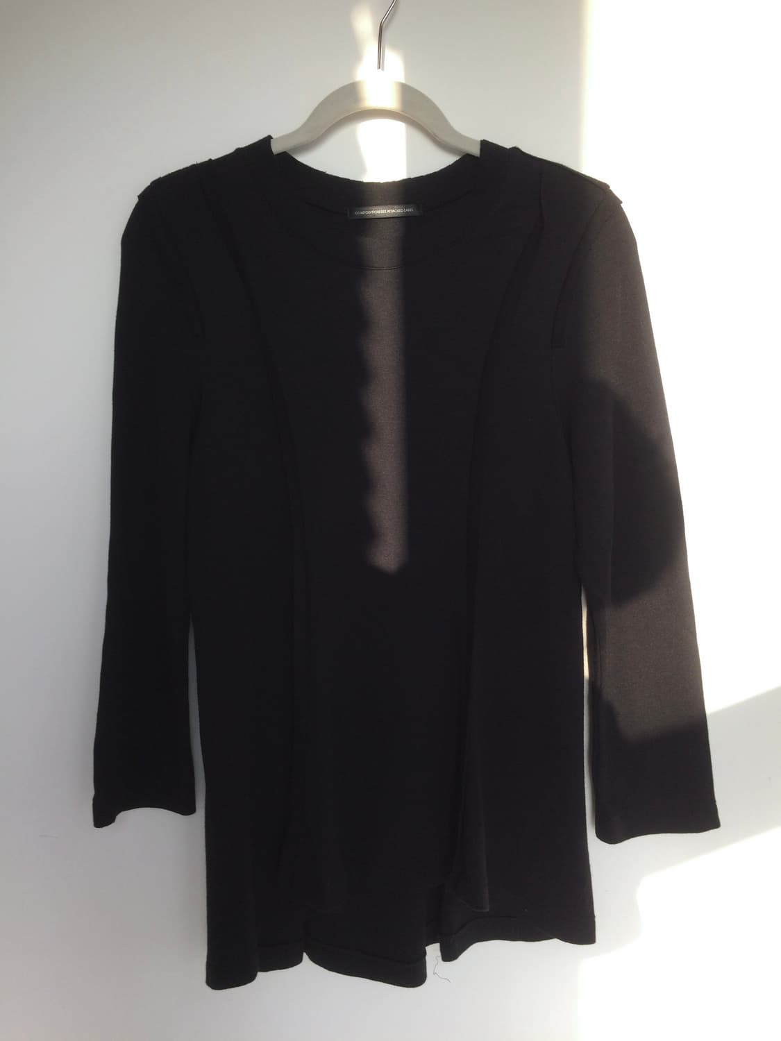 요지 야마모토 와이즈 무봉제 원통 제직 패브릭 테이프 니트 롱 슬리브  상품이미지4