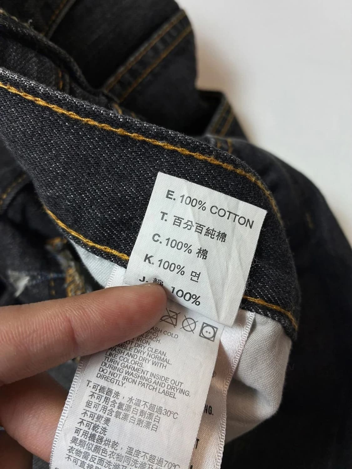 리바이스 501 블랙 스톤 스트레이트 데님 팬츠 PN8872 상품이미지9