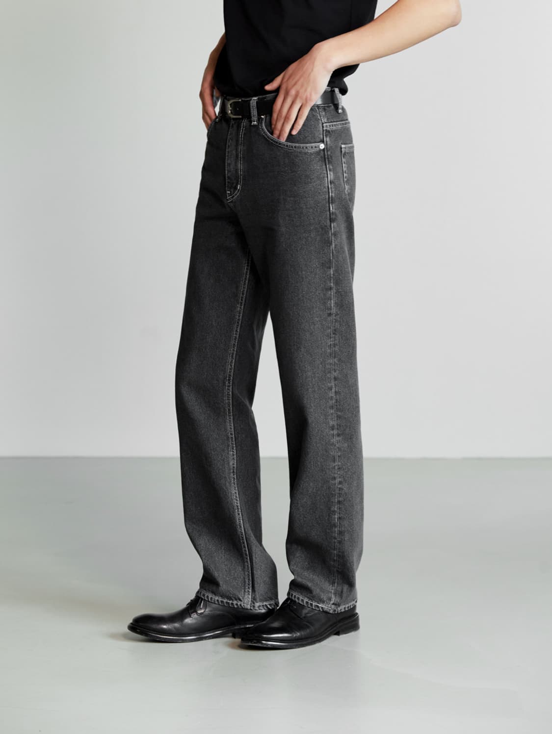 1967 JET BLACK JEANS [WIDE STRAIGHT] 상품이미지4