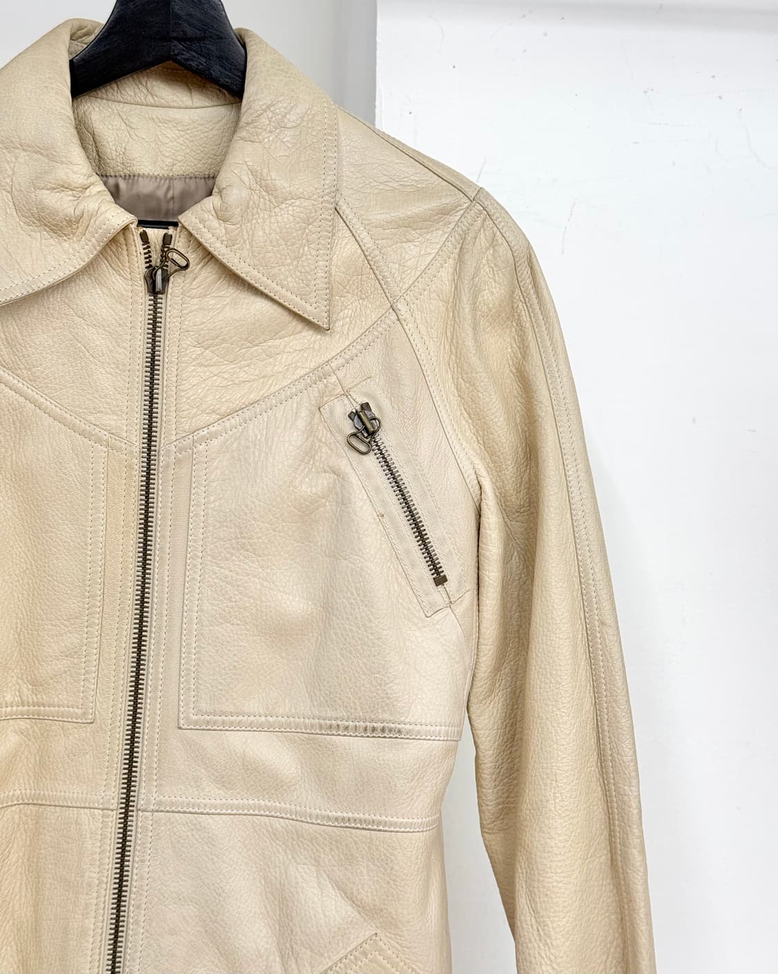 랑방 옐로우 2003fw 고트레더 롱코트 상품이미지4