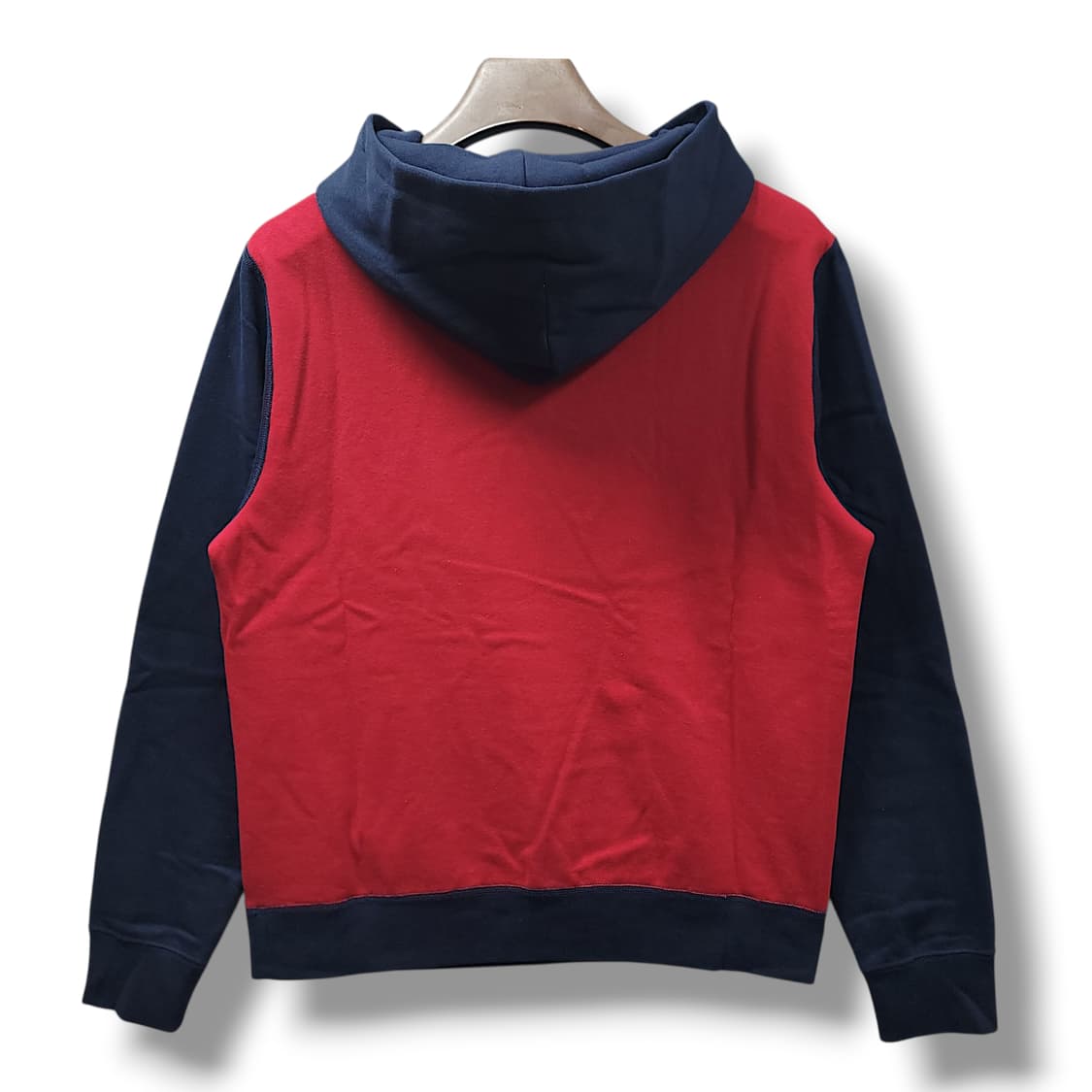 [M] 폴로 레드&네이비 기모 폴로 팀 로고 후드 티셔츠 상품이미지2