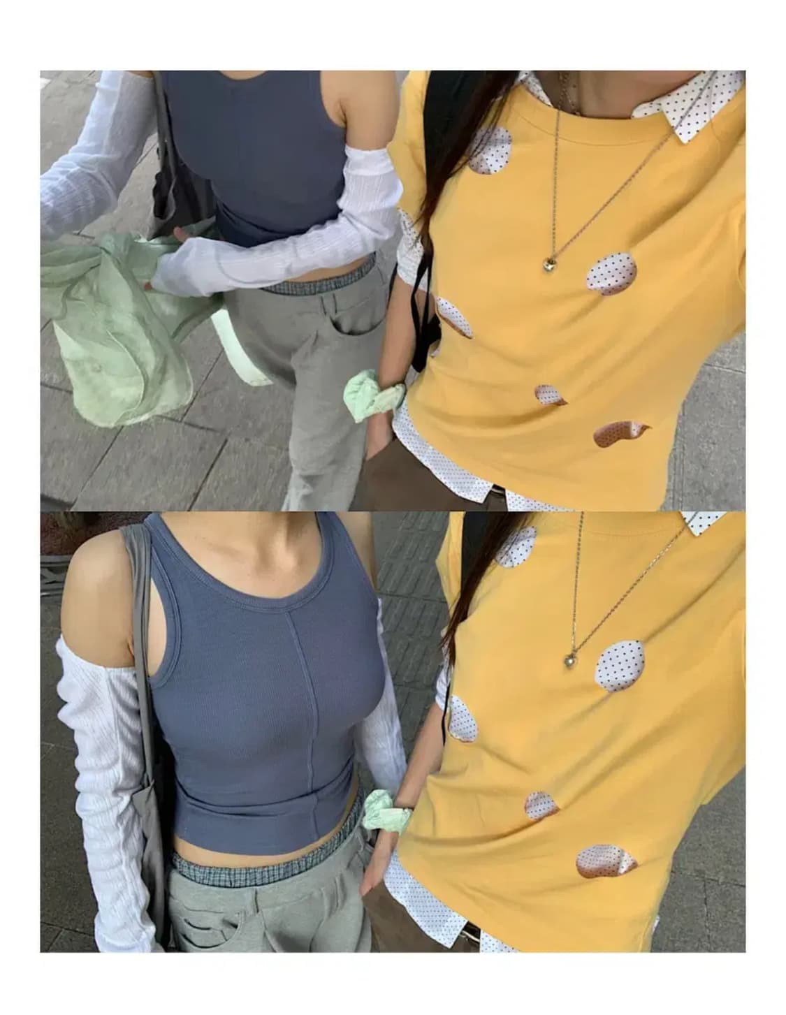 마조네 - 홀디테일 티셔츠 상품이미지1