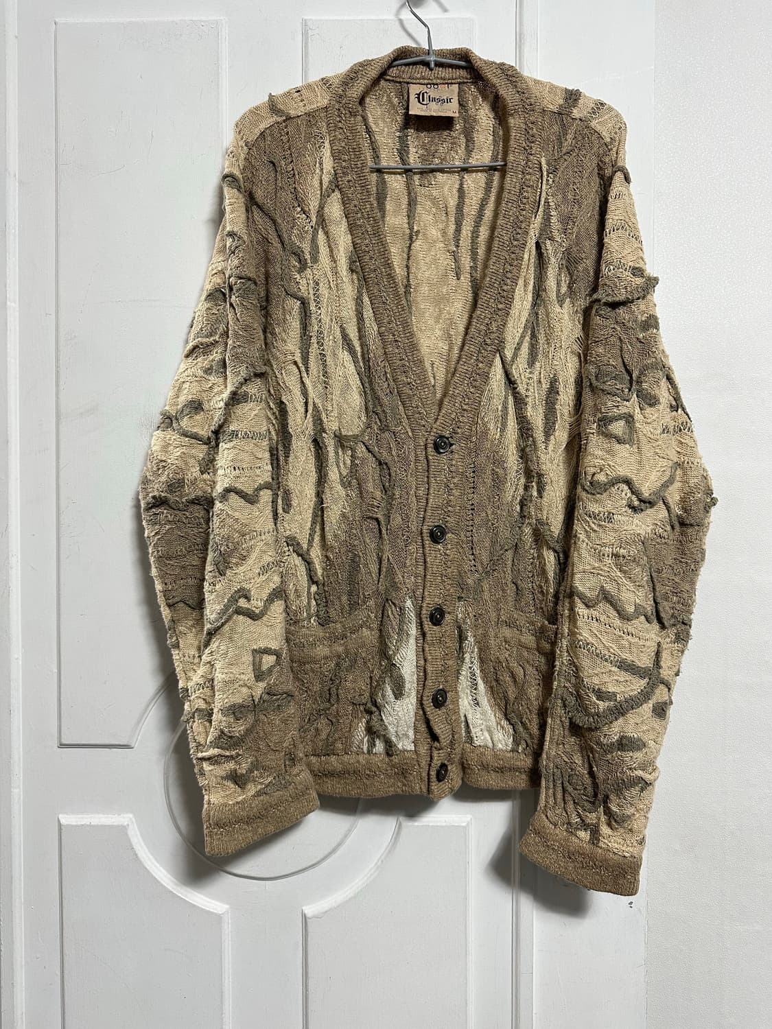 쿠지 케이블 니트 가디건 상품이미지1