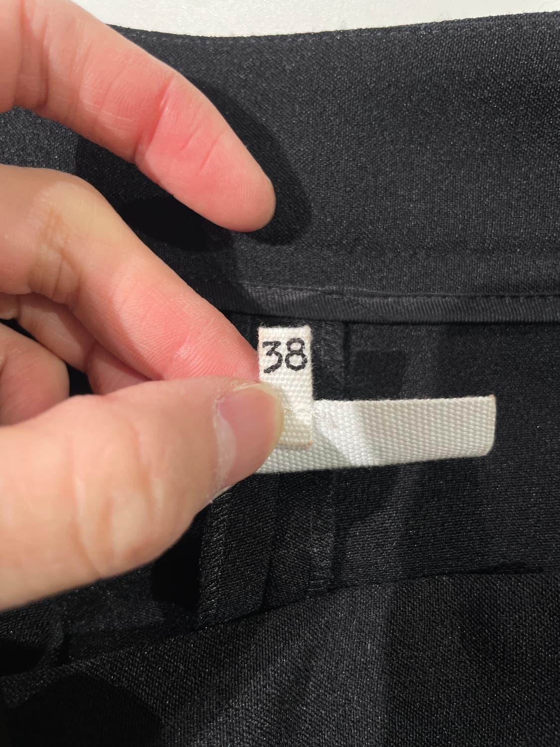 mm6 메종 마르지엘라 블랙 백 스티치 프린지 와이드 슬랙스 상품이미지8