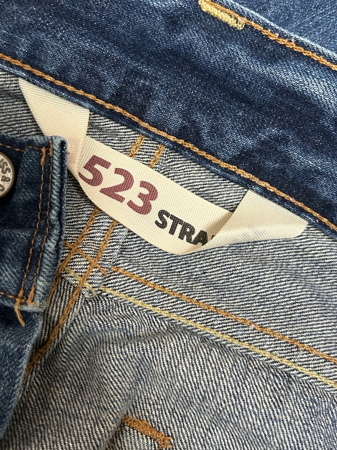 리바이스 523 스트레이트핏 워싱 데님팬츠 W30 L33 상품이미지5