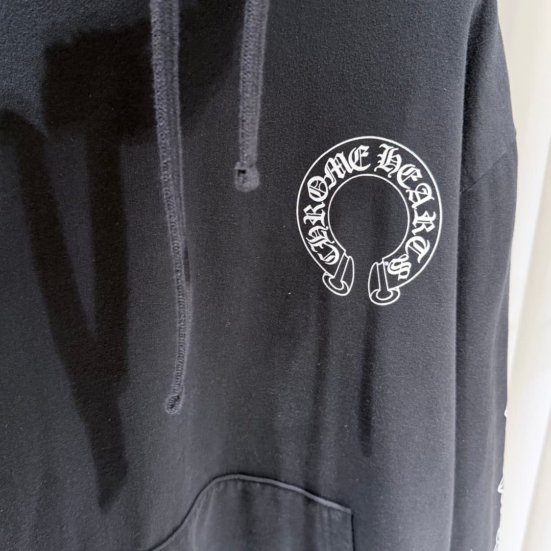 (A / XL) / 크롬하츠 홀스슈 플로랄 블랙 후드티셔츠 상품이미지2