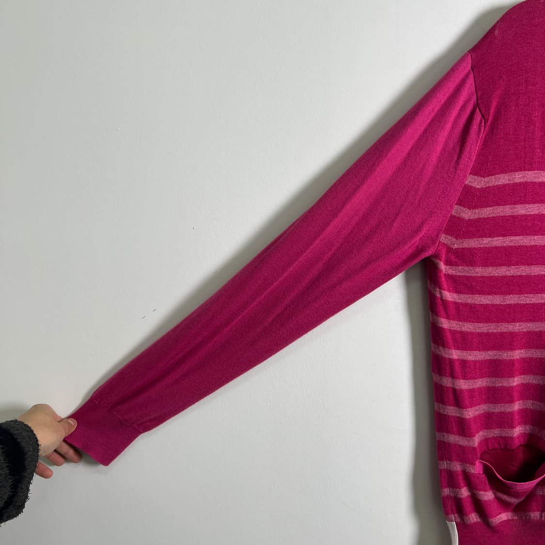 13ss 사카이 핑크 스트라이프 가디건  상품이미지6