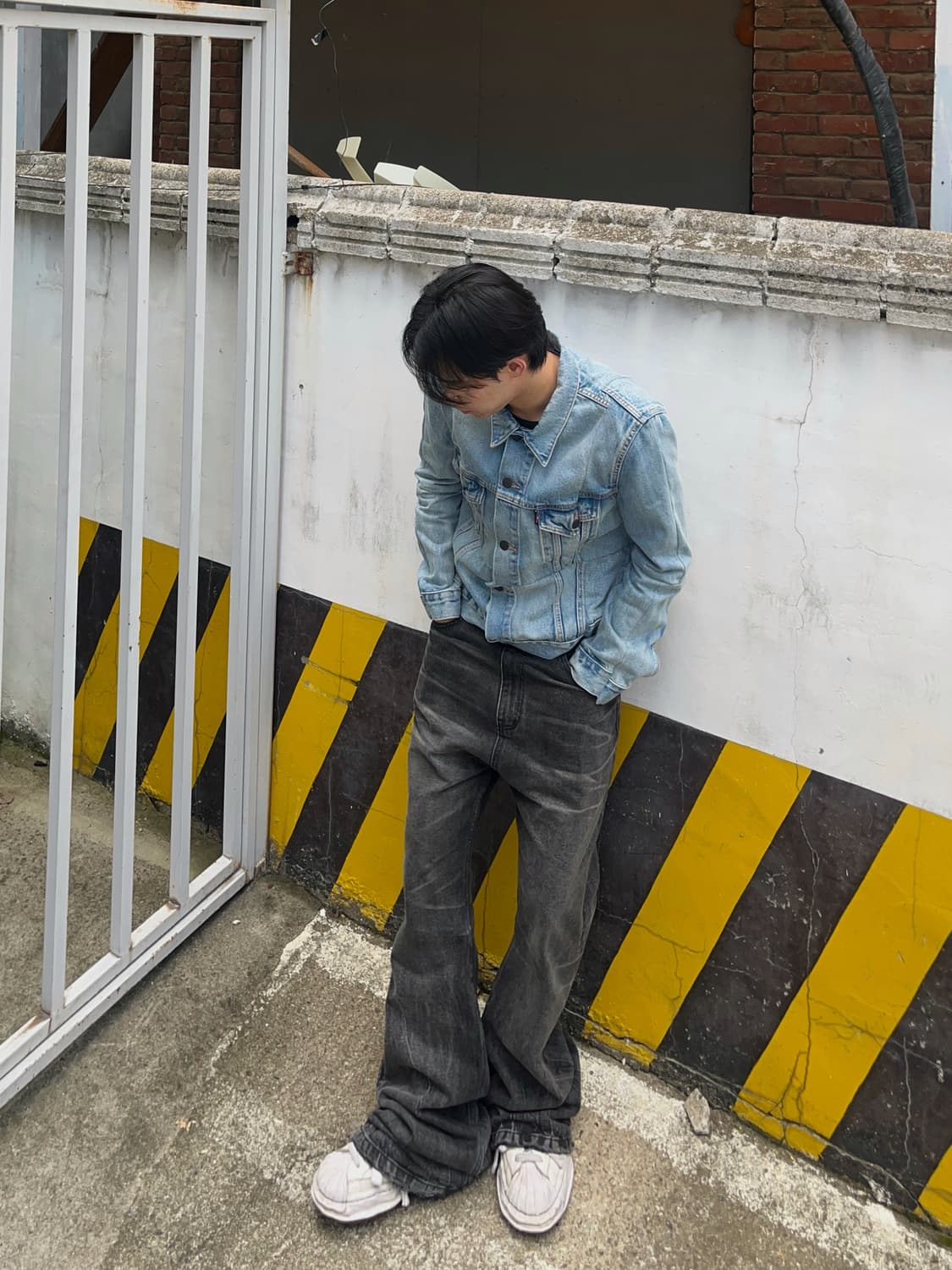 S) 베트멍 x 리바이스 2018 리워크드 크롭 데님자켓 청자켓 상품이미지5