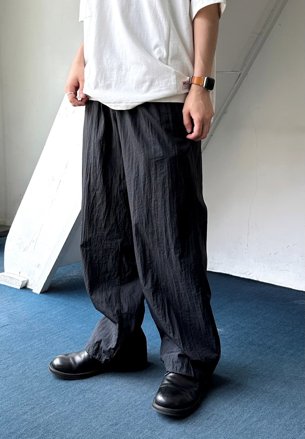 Washed nylon design easy pants 상품이미지8